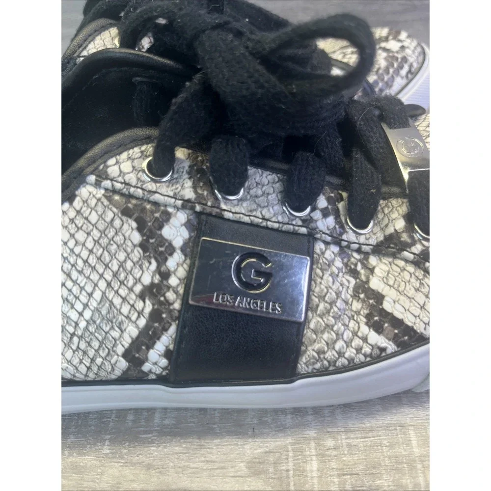 Guess Shoes GBG Los Angeles Black White Snakeskin Print Size 8.5 Snake